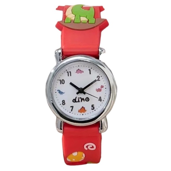 Watch Dinosaur Dino Youth Quartz Silicone Colorful Buckle Band Analog - Picture 2 of 16